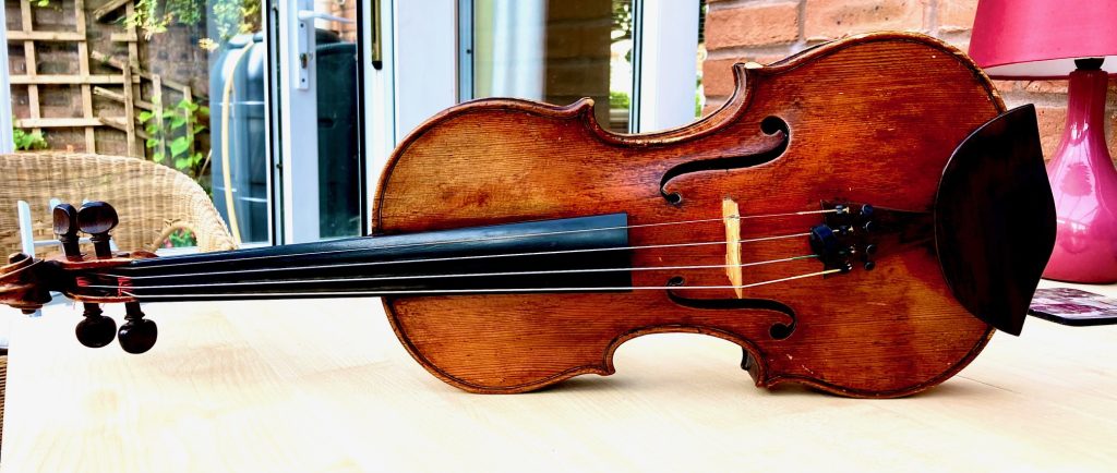 Violin close up, front